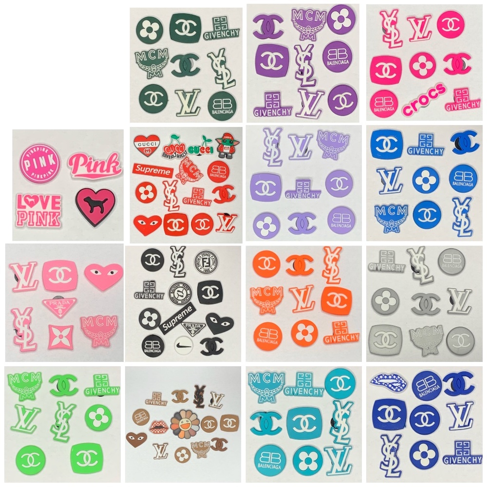 Colored Croc Charm Set